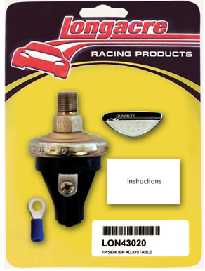 Longacre Racing - Sensor de pressão de combustível ajustável 2-7 PSI (43020)