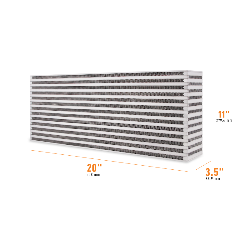 Núcleo de intercooler aire-aire universal Mishimoto - 20in / 11in / 3.5in