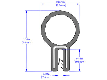 aFe MagnumFORCE Kit de vedação de peças sobressalentes (1/16 POL. X 3/4 POL.) x 36 POL. L