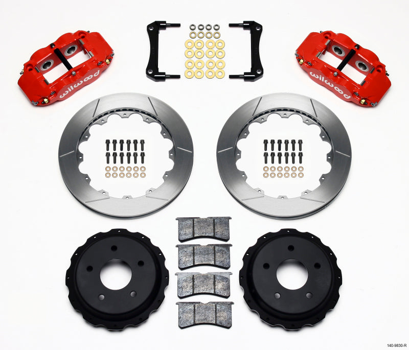 Kit traseiro Wilwood Narrow Superlite 4R 12,88 pol. Vermelho 98-02 Camaro/Firebird