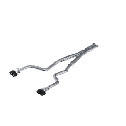 MBRP 15-16 Dodge Challenger RT 5.7L T304 SS 3 pol. Traseiro duplo Cat-back CF Quad Tips - Street