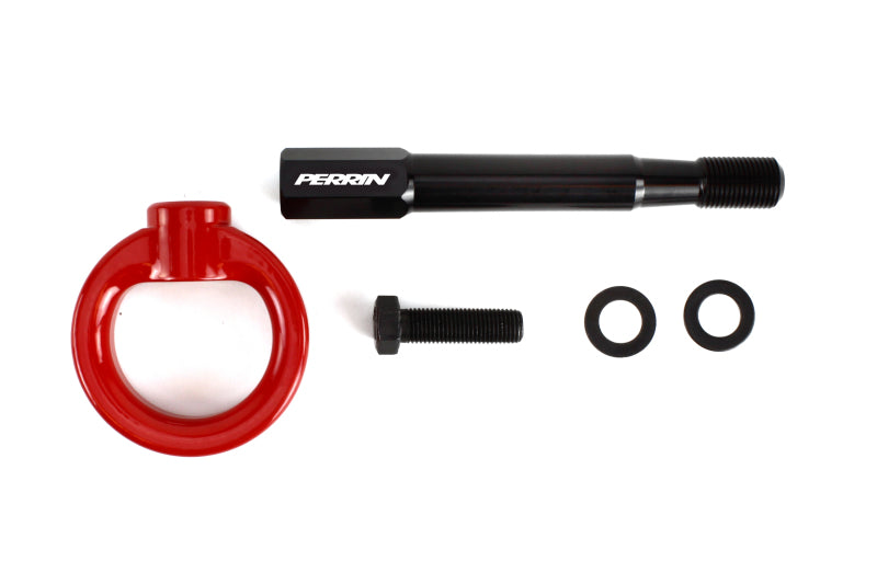 Perrin 18-21 WRX/STI / 13-20 BRZ / 17-20 Toyota 86 Kit de gancho de remolque delantero - rojo