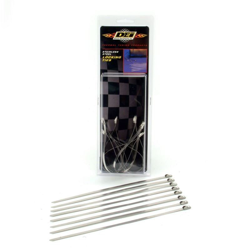 [GARAGE SALE] - DEI Stainless Steel Locking Tie 8in - 8 per pack