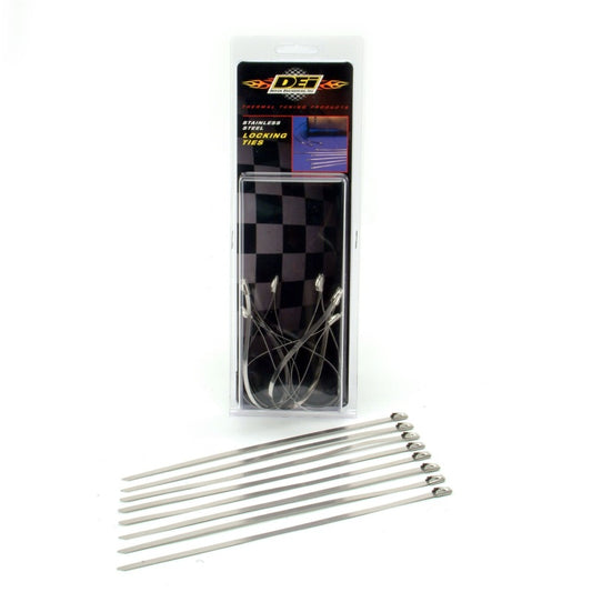 [GARAGE SALE] - DEI Stainless Steel Locking Tie 8in - 8 per pack