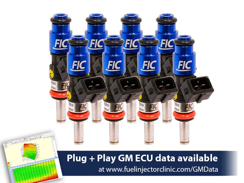 Fuel Injector Clinic - 1200cc (130 lbs/hr at OE 58 PSI fuel pressure) FIC Fuel  Injector Clinic Injector Set for LS2 engines (High-Z) (IS302-1200H)