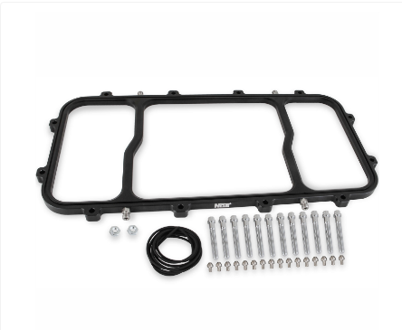 Nitrous Oxide System - NOS Dry Nitrous Injector Plate for GM LS with Holley Hi-Ram Intake Manifold (12535BNOS)