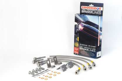 Kit de linhas de freio de aço inoxidável Goodridge 06-13 Chevrolet Corvette Z06/ZR1/Grand Sport