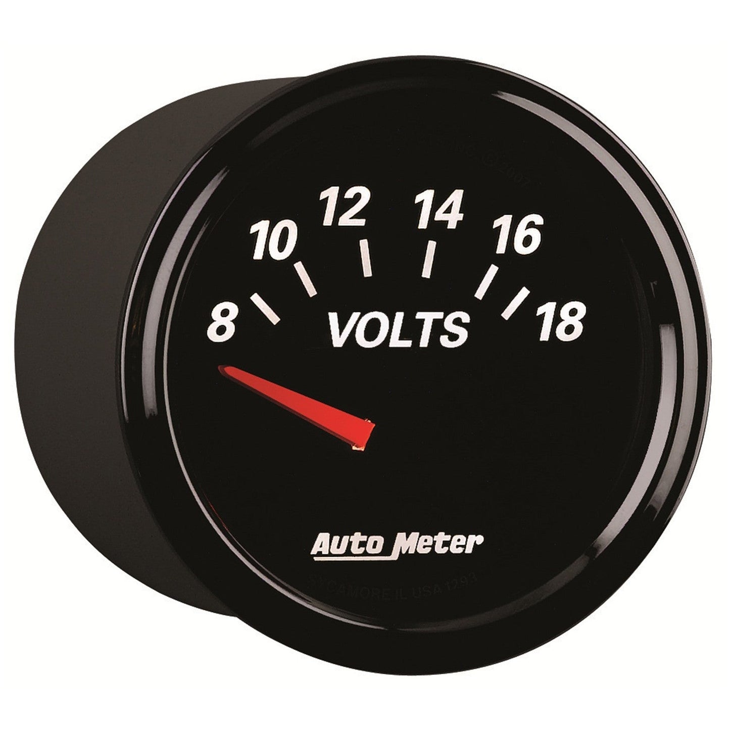 AutoMeter - 2-1/16" VOLTMETER, 8-18V, AIR-CORE, DESIGNER BLACK II (1293)
