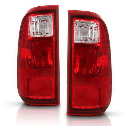 ANZO 2008-2016 Ford F-250 Lanterna traseira vermelha/lente transparente (substituição OE)