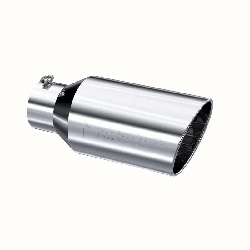 MBRP Punta universal 8in OD Extremo enrollado 5in Entrada 18in Longitud T304
