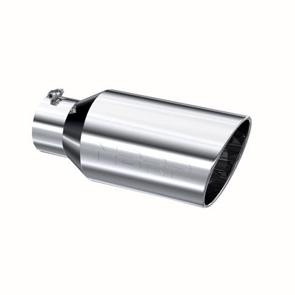 MBRP Punta universal 8in OD Extremo enrollado 5in Entrada 18in Longitud T304
