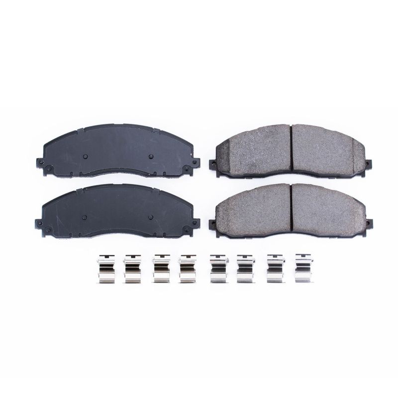 Pastilhas de freio de cerâmica Power Stop 12-19 Ford F-250 Super Duty Z17 Evolution c/ ferragens