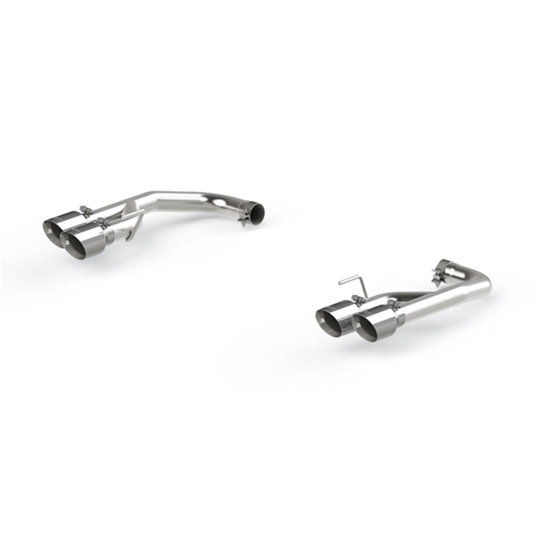MBRP 18-20 Ford Mustang GT 2.5in T304 Sistema de escape trasero de doble eje no activo - Puntas de pared doble de 4in