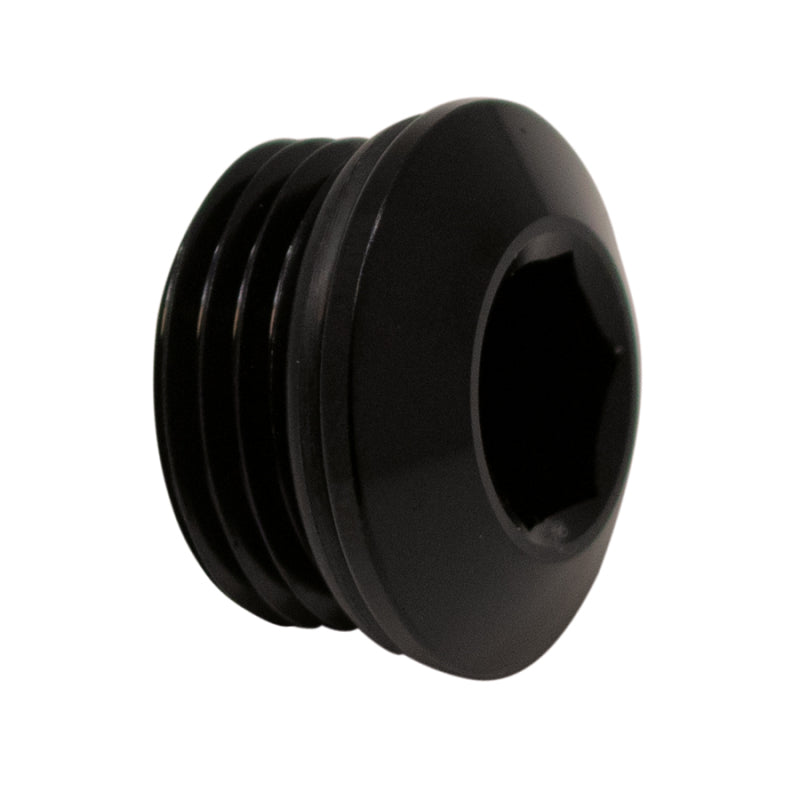 DeatschWerks 8AN ORB Plugue macho de baixo perfil interno Allen/hex (incluindo O-ring) anodizado preto fosco