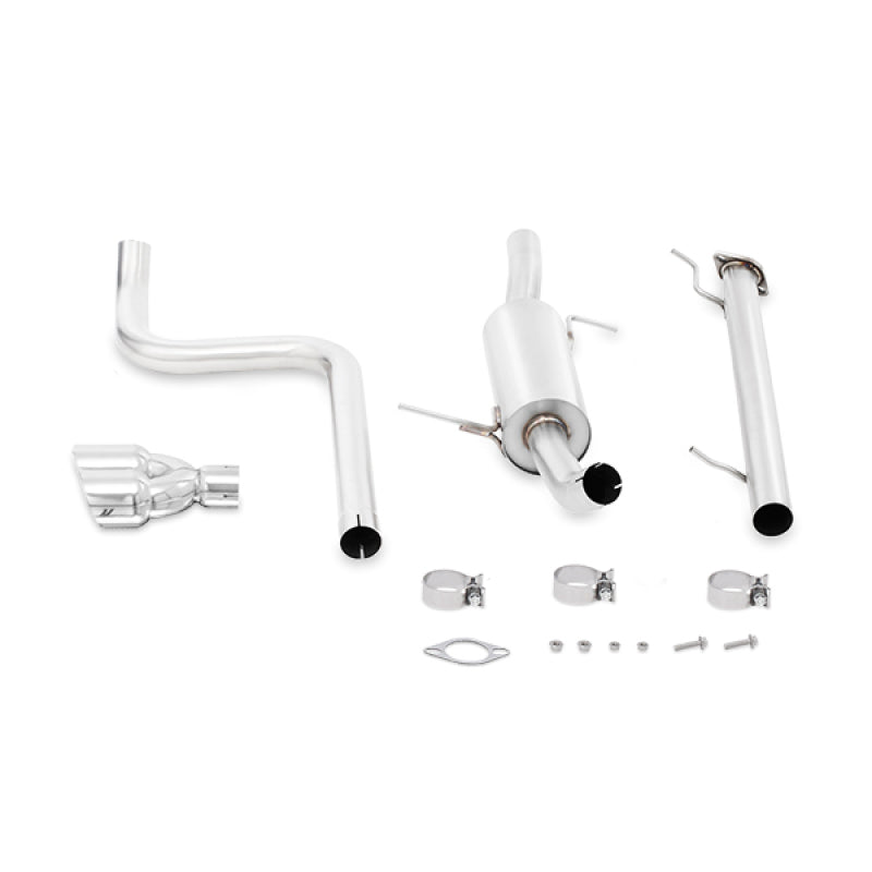 Mishimoto 14-16 Ford Fiesta ST 1.6L 2.5in Escape Cat-Back de acero inoxidable con puntas pulidas