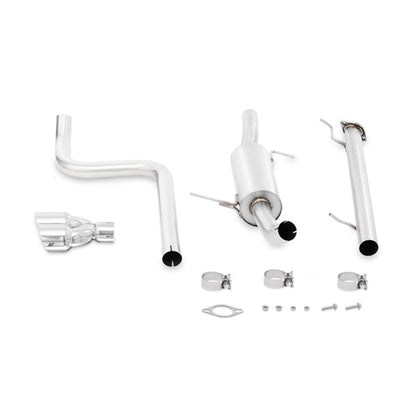 Mishimoto 14-16 Ford Fiesta ST 1.6L 2.5in Escape Cat-Back de acero inoxidable con puntas pulidas