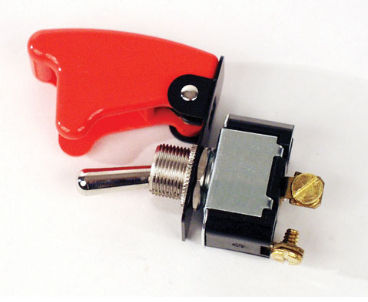 Longacre Racing - Interruptor de ignição com tampa basculante Tampa do interruptor de segurança de aeronaves e 2 terminais incluídos (45470)
