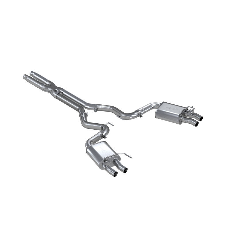 MBRP 16-20 Ford GT350/GT350R Dual Quad Split Saída traseira 3 pol Cat Back T304 escape