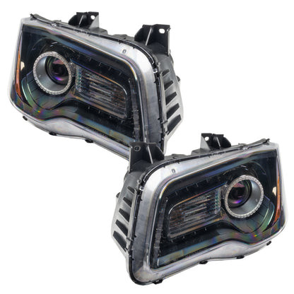 Oracle 11-14 Chrysler 300C SMD HL - Black - NON HID - ColorSHIFT w/ Simple Controller
