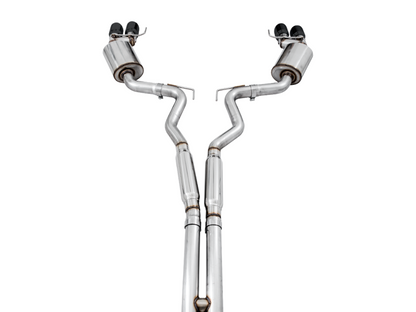 AWE Tuning 2018+ Ford Mustang GT (S550) Cat-Back Exhaust - Touring Edition (Quad Diamond Black Tips)