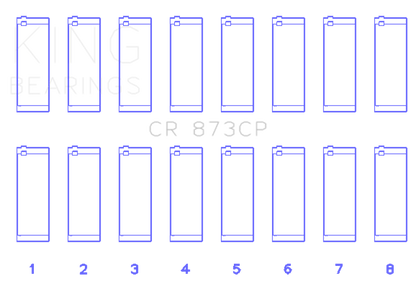 King Engine Bearings GM 379/395 16V (Size .026) Connecting Rod Bearings (Set of 8)