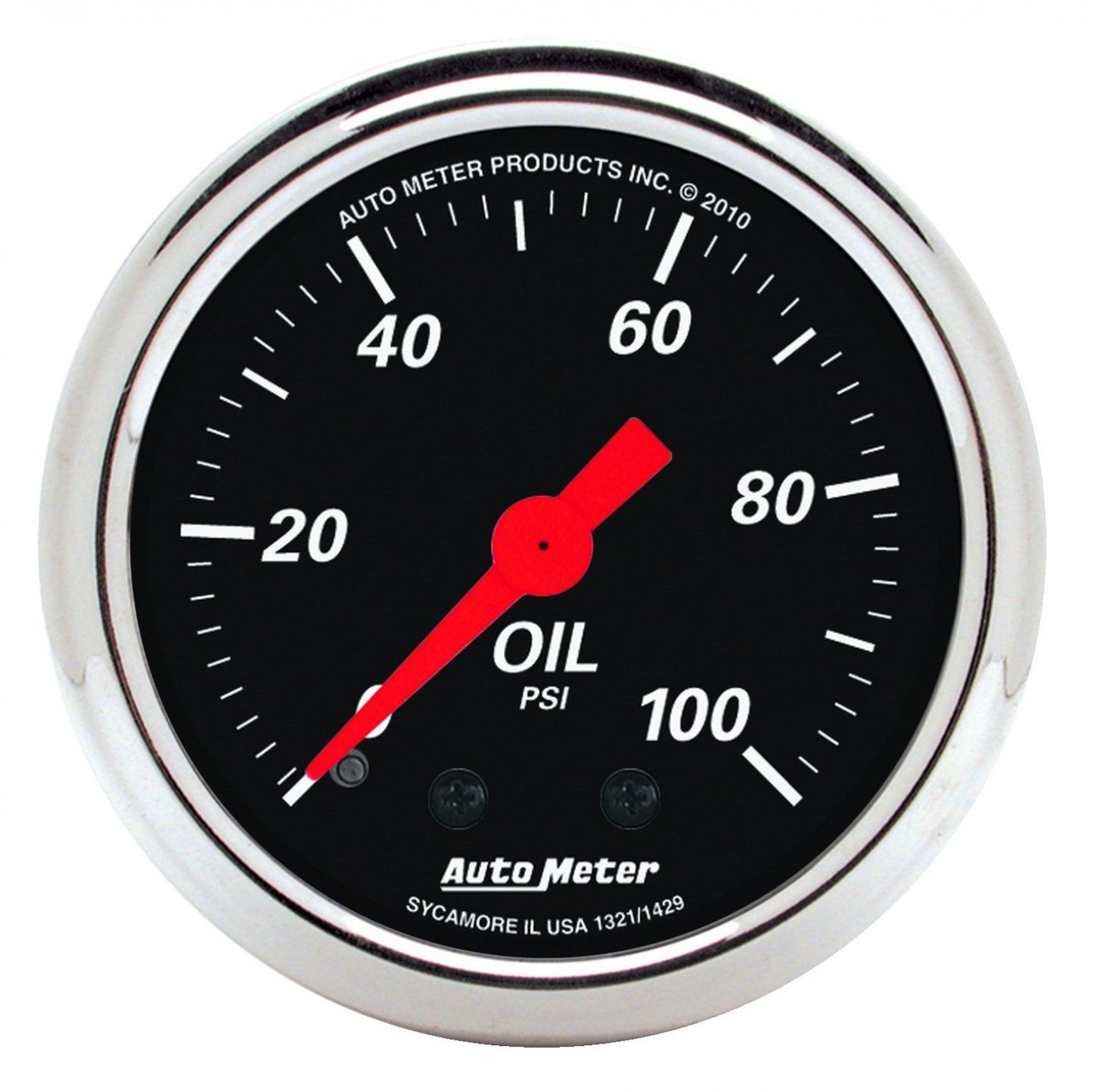 AutoMeter - 2-1/16" OIL PRESSURE, 0-100 PSI, MECHANICAL, DESIGNER BLACK (1429)