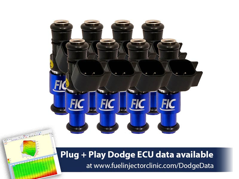 Fuel Injector Clinic - 1440cc (160 lbs/hr at OE 58 PSI fuel pressure) FIC Fuel Injector Clinic Injector Set for Dodge Hemi SRT-8, 5.7 (High-Z) (IS153-1440H)