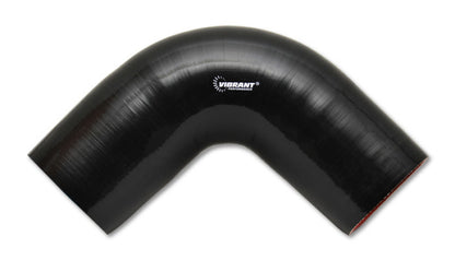 Conector de cotovelo de silicone reforçado vibrante com 4 camadas - ID de 1,75 pol. - 90 graus. Cotovelo (PRETO)