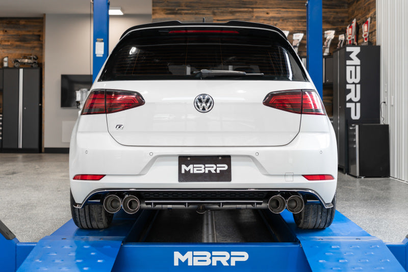 MBRP 15-19 VW Golf R 3 pol Cat Back Escape de saída única Pro Series com exclusão de válvula - T304