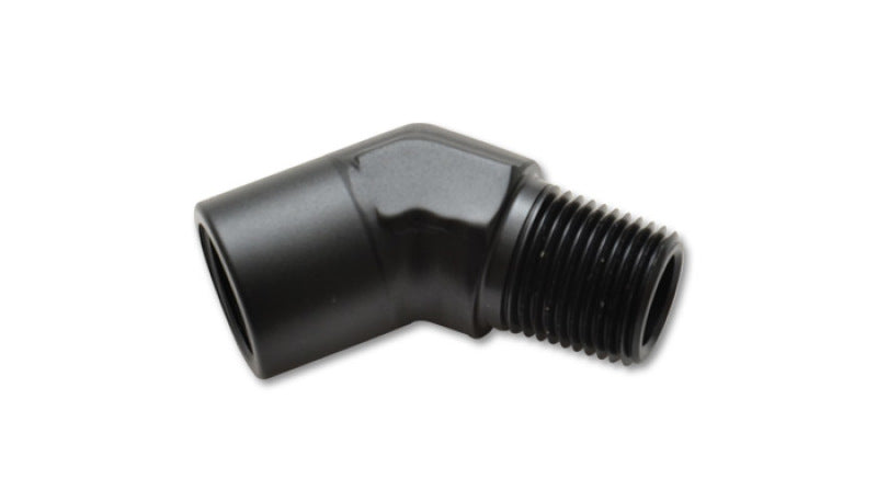 Vibrante 1/8in NPT hembra a macho adaptador de tubería de 45 grados