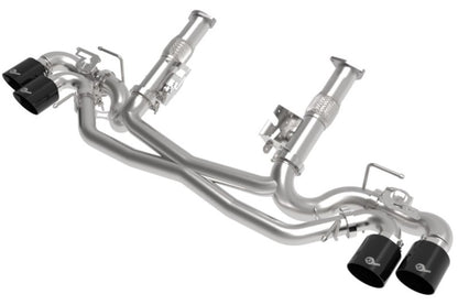AFe MACH Force-Xp 304 Acero inoxidable Cat-Back Escape Negro 2020 Chevrolet Corvette C8