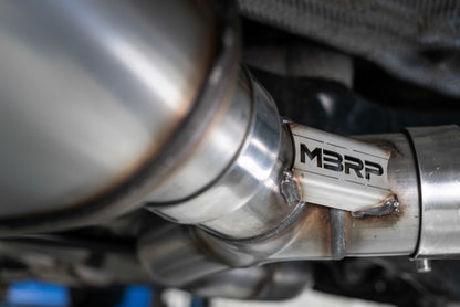 MBRP 15-18 Audi S3 SS Salida trasera cuádruple de 3 pulgadas con puntas de fibra de carbono - T304