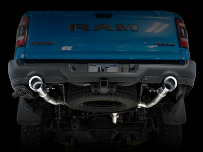AWE Tuning 19-21 RAM 1500 5,7L (com recortes) 0FG Saída dupla traseira Cat-Back Exaustão - Pontas cromadas prateadas