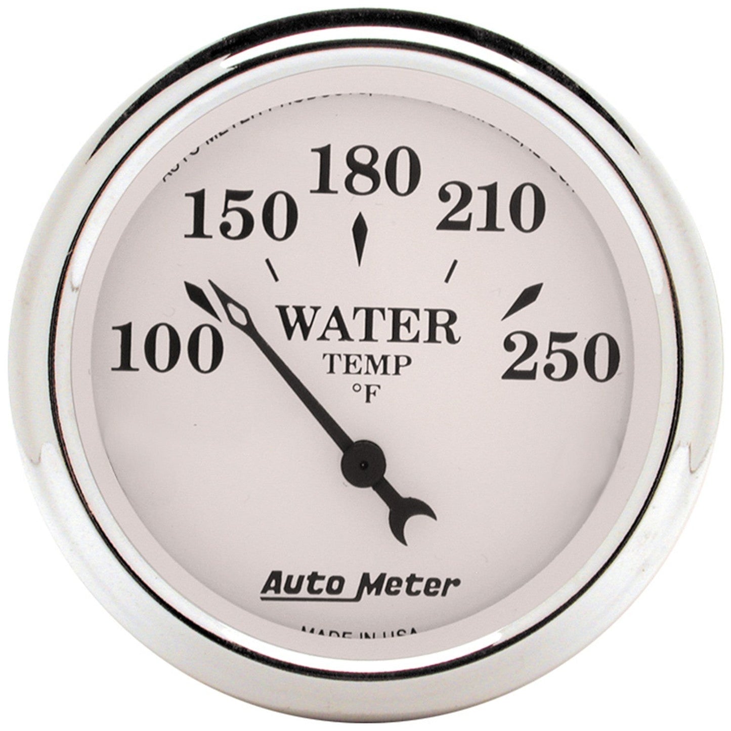 AutoMeter - 2-1/16" WATER TEMPERATURE, 100-250 °F, AIR-CORE, OLD-TYME WHITE (1638)