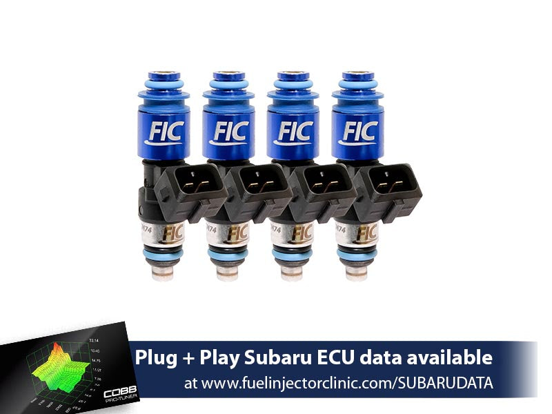 Fuel Injector Clinic - 1650cc FIC Top-Feed Converted Subaru Sti ('04-'06) Legacy GT ('05-'06) Fuel Injector Clinic Injector Set (High-Z) (IS176-1650H)