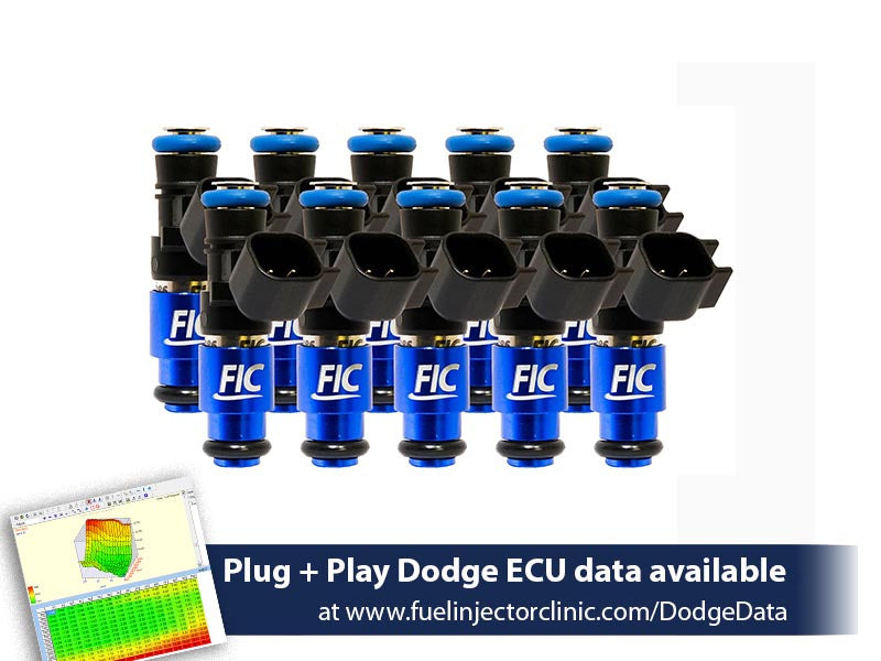 Fuel Injector Clinic - 1650cc FIC Fuel Injector Clinic Injector Set for Dodge Viper ZB2 ('08-'10) VX1 ('13-'17) (IS158-1650H)