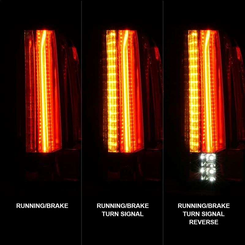 ANZO 2015-2017 GMC Yukon/Yukon XL Lanternas traseiras LED cromadas