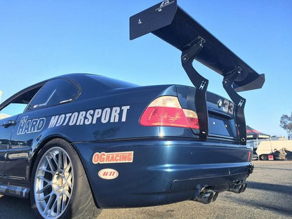 HARD Motorsport - BMW E46 Coupe Spoiler Traseiro Montado em Chassi Kit Vertical (E46UPRIGHT2D)