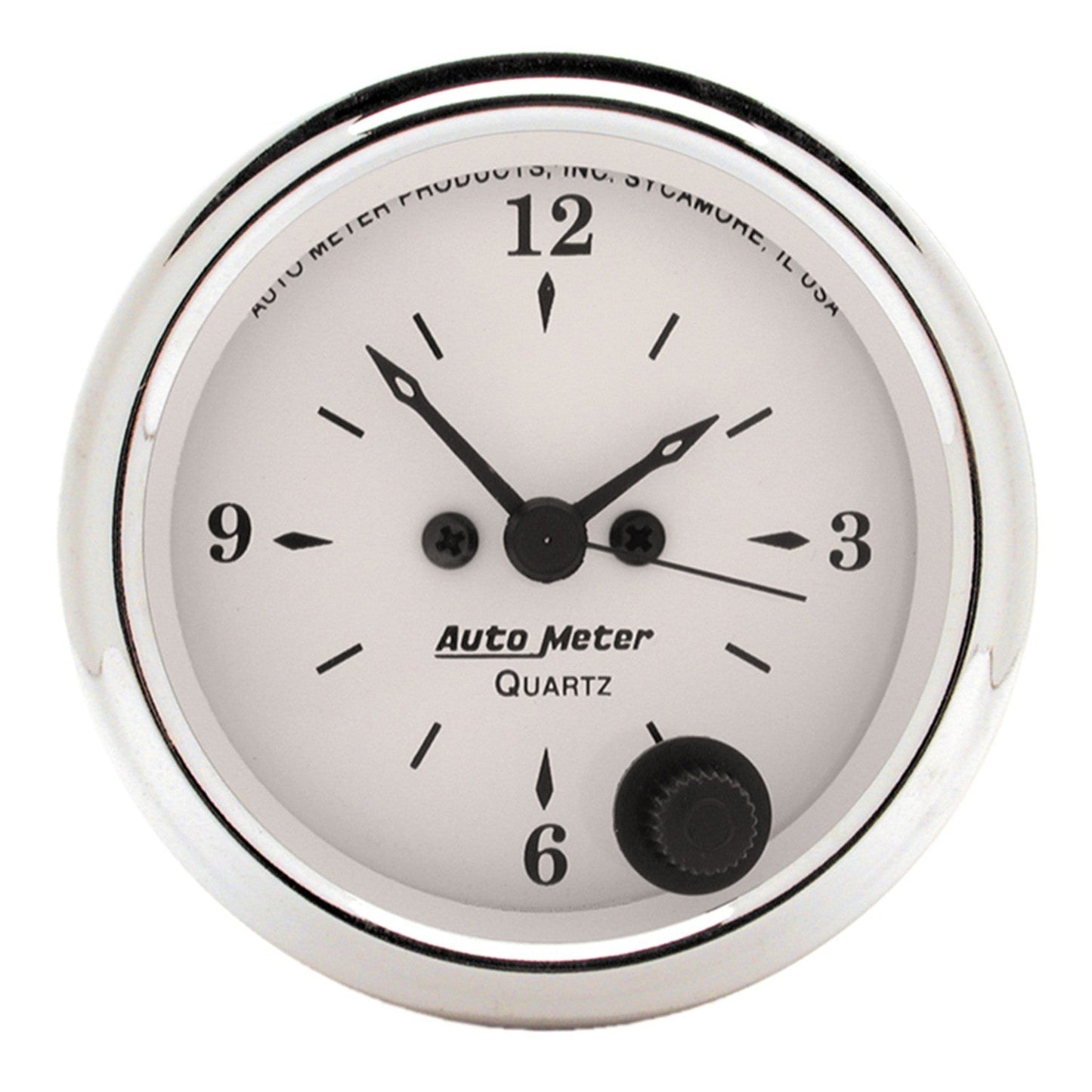 AutoMeter - 2-1/16" CLOCK, 12 HOUR, OLD-TYME WHITE (1686)