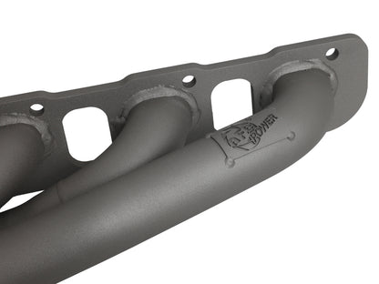 aFe Twisted Steel 304SS Cabecera corta 15-22 Dodge Challenger SC V8-6.2L / 6.4L Revestimiento de titanio HEMI
