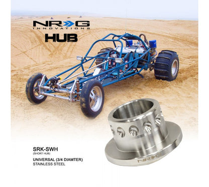 NRG - SHORT SPLINE ADAPTER - STAINLESS STEEL WELDED HUB ADAPTER WITH 3/4" CLEARANCE