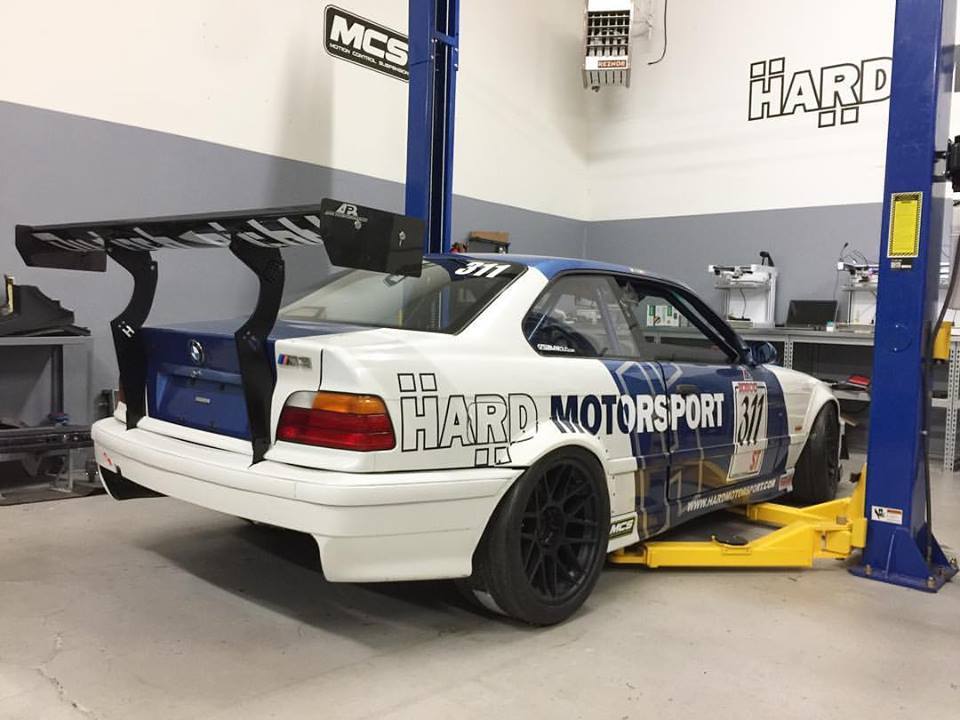 HARD Motorsport - BMW E36 Coupe Chassis-Mount Spoiler Upright Kit (E36UPRIGHT2D)