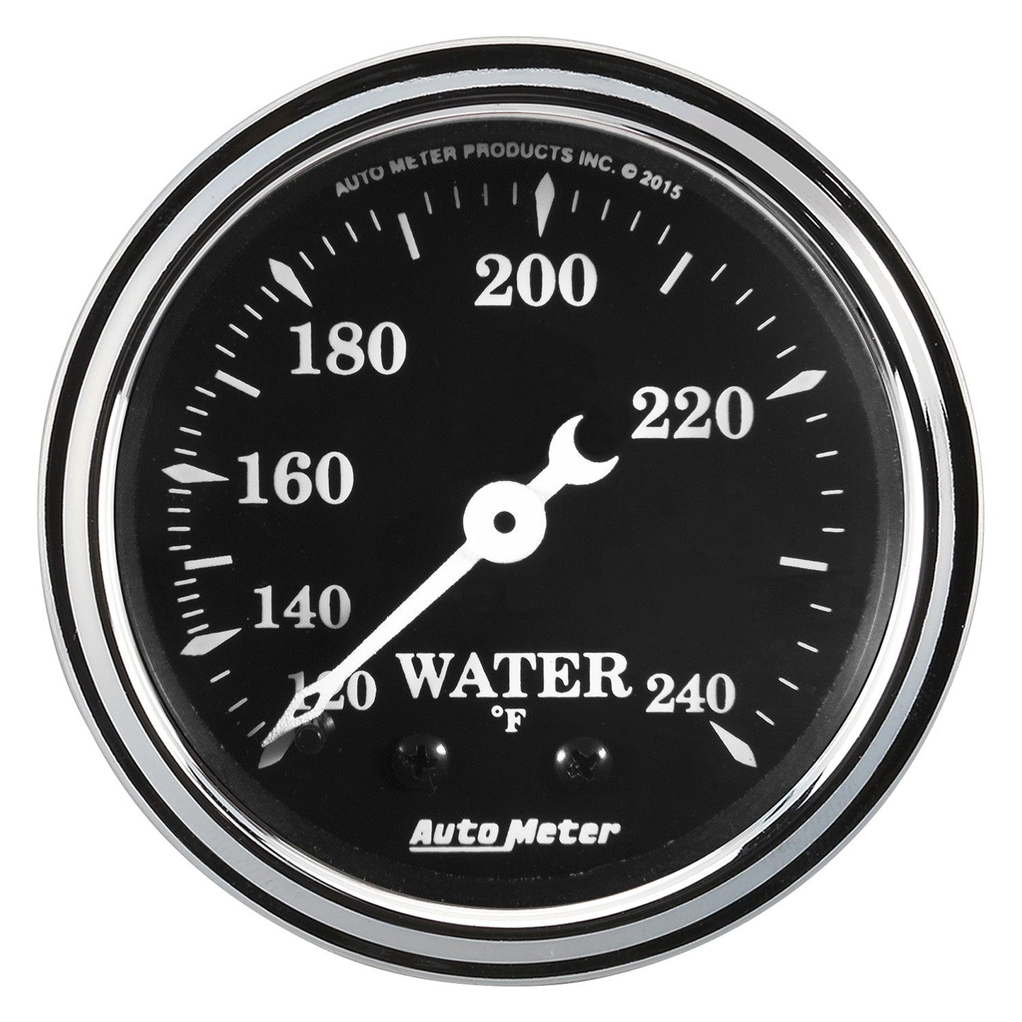 AutoMeter - 2-1/16" WATER TEMP, 120-240 °F, 6 FT., MECHANICAL, OLD TYME BLACK (1733)