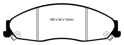 EBC 05-08 Pontiac Grand Prix 5.3 Yellowstuff Front Brake Pads