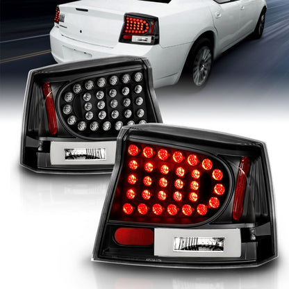 ANZO 2006-2008 Dodge Charger Lanternas traseiras LED pretas