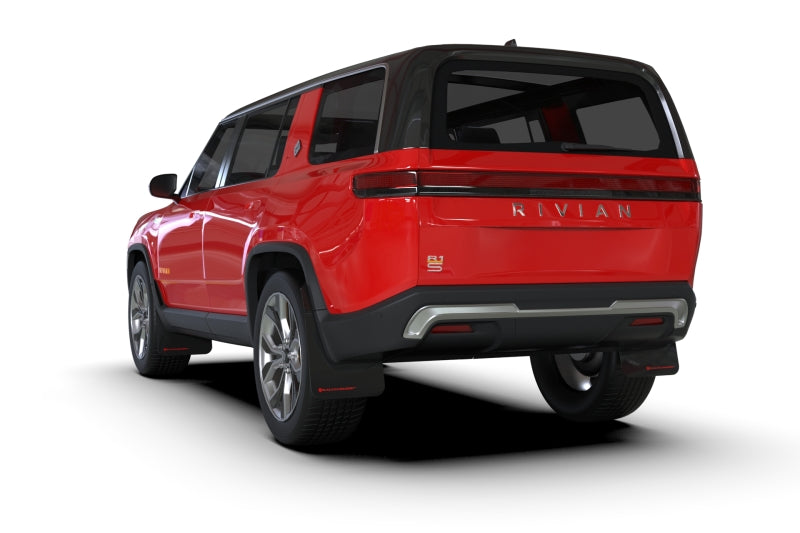 Rally Armor 22-26 Rivian R1S Black UR Mud Flap w/Light Blue Logo