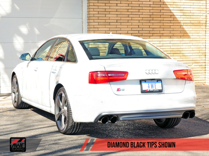 Escape AWE Tuning Audi C7 / C7.5 S6 4.0T Touring Edition - Diamond Black Tips