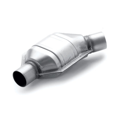MagnaFlow Universal Catalytic Converter 2.25in Inlet/Outlet Angled Offset/Center Calif OBDII