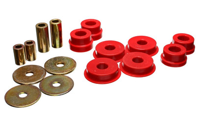 Energy Suspension 03-05 Mitsubishi Lancer EVO 8 Red Traseiro Diferencial / Conjunto de buchas da barra do bigode