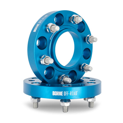 Espaçadores de roda off-road suportados por Mishimoto - 6x139,7 - 93,1 - 25 mm - M12 - azul
